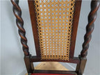 Ebonised Oak Bergere Barley Twist Chair Hall Bedroom Chair Great Patina Antique