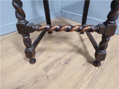 Ebonised Oak Bergere Barley Twist Chair Hall Bedroom Chair Great Patina Antique