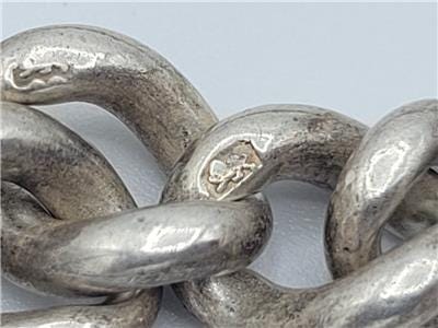 Silver Albert Chain Hallmarked 1923 Fob Pendant Antique Link