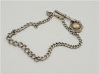 Silver Albert Chain Hallmarked 1923 Fob Pendant Antique Link