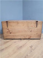 Pine Storage Chest Wooden Blanket Box Rustic Trunk Large Ottoman Vintage