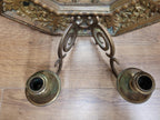 Brass Wall Mirror Candle Sconce Ornate Vintage Baroque Style