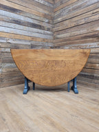 Ercol Elm Drop Leaf Blonde Dining Table Model 610 Fusion Painted Base