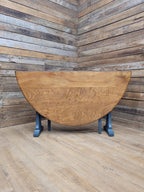 Ercol Elm Drop Leaf Blonde Dining Table Model 610 Fusion Painted Base