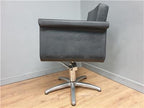 REM UK barber chair black vinyl alloy retro hydraulic swivel salon