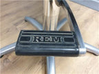 REM UK barber chair black vinyl alloy retro hydraulic swivel salon