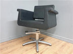 REM UK barber chair black vinyl alloy retro hydraulic swivel salon
