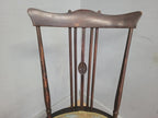 Edwardian Spindle Back Chair Upholstered Seat Antique Bedroom Chair
