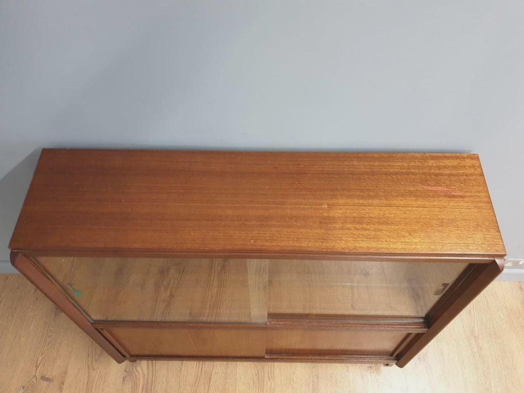G Plan Brandon Teak Display Cabinet Sliding Glass Mid Century