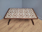 MCM G Plan Teak Coffee Table Tile Top Trestle Mid Century Retro Chic