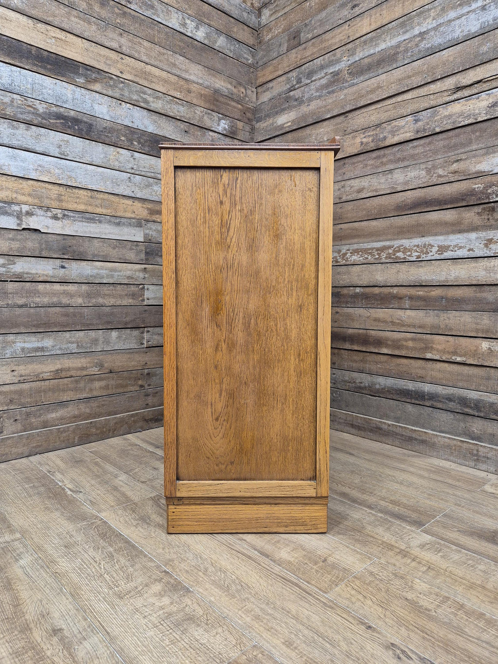 Oak Tallboy Cabinet Art Deco 1930s Drawers Cupboard Vintage Storage