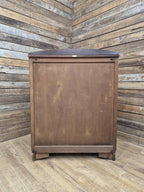 Oak Tallboy Cabinet Art Deco 1930s Drawers Cupboard Vintage Storage
