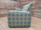 Geometric Fabric Art Deco Style Suite Vintage Sofa Armchairs Modular Sectional