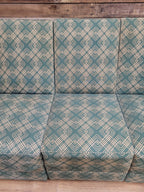 Geometric Fabric Art Deco Style Suite Vintage Sofa Armchairs Modular Sectional