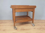 Teak Drinks Trolley Mid Century Pull Out Leaves Serving Cart