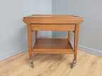 Teak Drinks Trolley Mid Century Pull Out Leaves Serving Cart