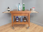 Teak Drinks Trolley Mid Century Pull Out Leaves Serving Cart