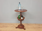 Antique Mahogany Wine Table Late Victorian Turned Pedestal Circular Top