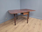 Antique Mahogany Drop Leaf Dining Table Late Victorian Turned Legs