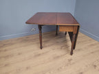 Antique Mahogany Drop Leaf Dining Table Late Victorian Turned Legs