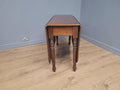Antique Mahogany Drop Leaf Dining Table Late Victorian Turned Legs
