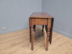 Antique Mahogany Drop Leaf Dining Table Late Victorian Turned Legs