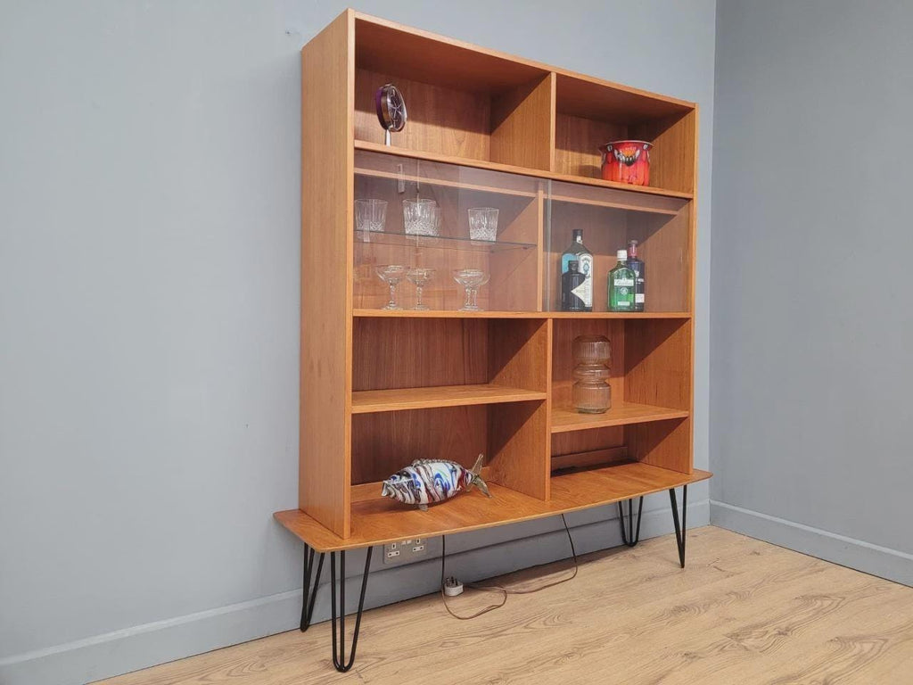 Domino Teak Shelving Unit Mid Century Danish Display Cabinet