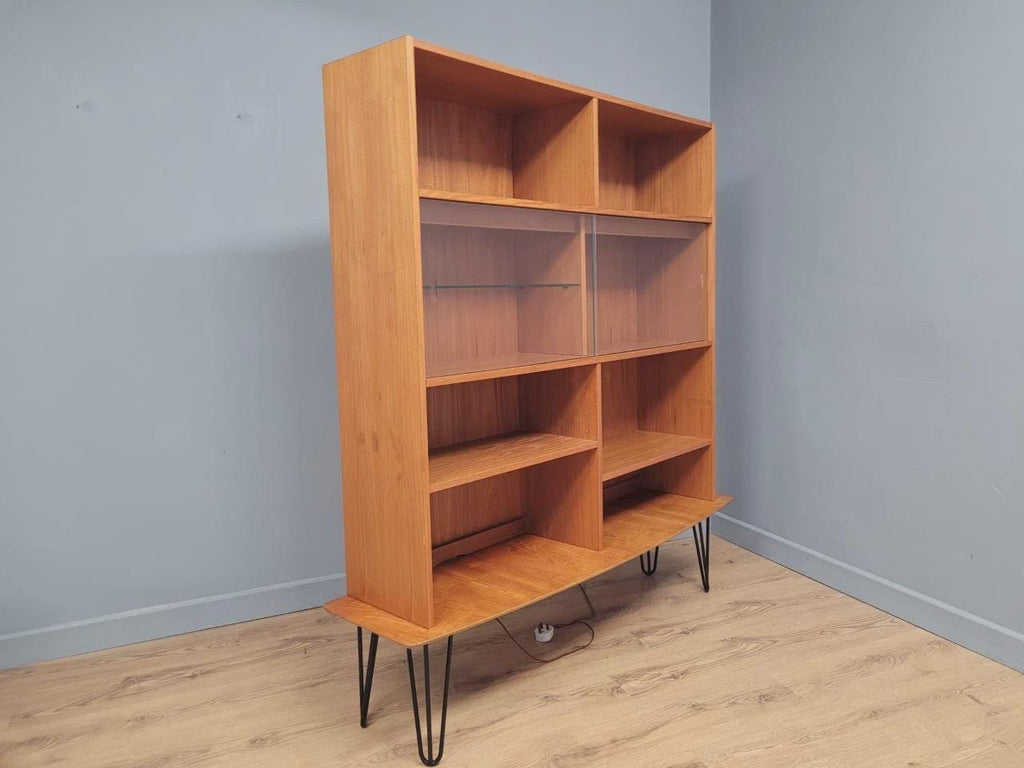 Domino Teak Shelving Unit Mid Century Danish Display Cabinet