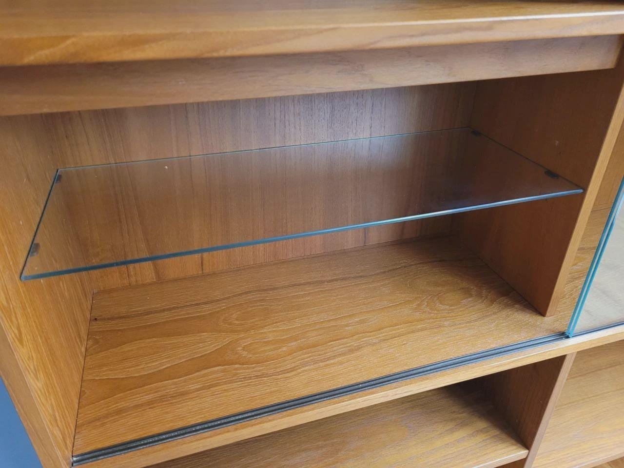 Domino Teak Shelving Unit Mid Century Danish Display Cabinet