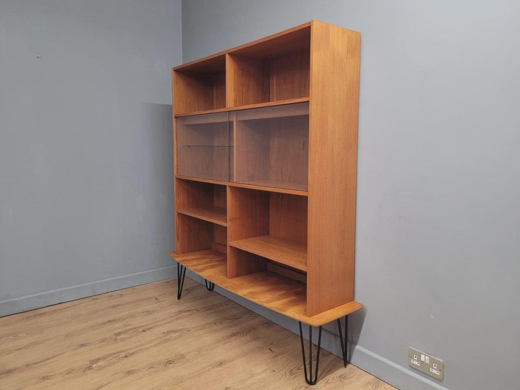 Domino Teak Shelving Unit Mid Century Danish Display Cabinet