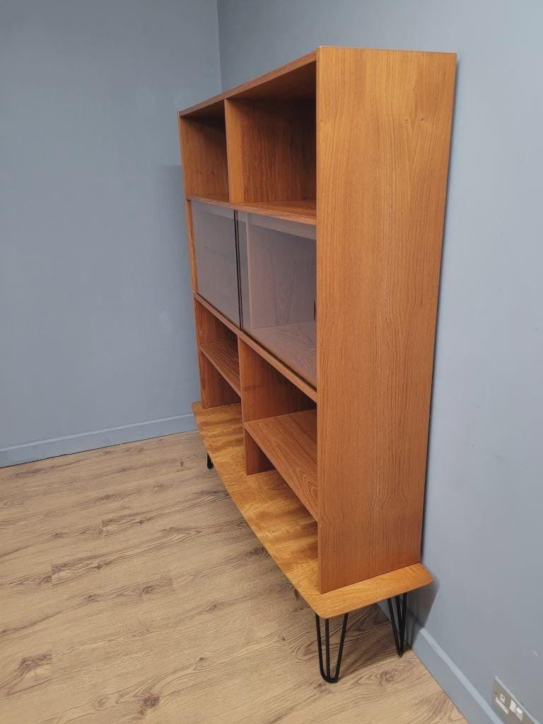 Domino Teak Shelving Unit Mid Century Danish Display Cabinet