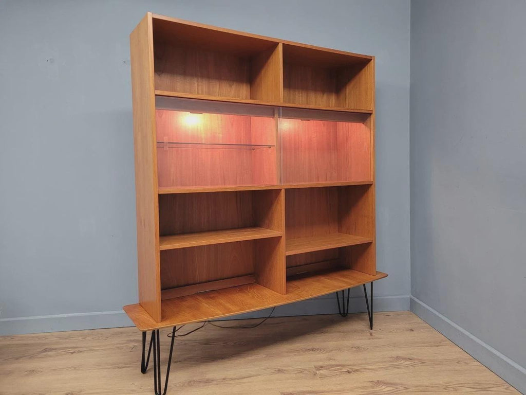 Domino Teak Shelving Unit Mid Century Danish Display Cabinet