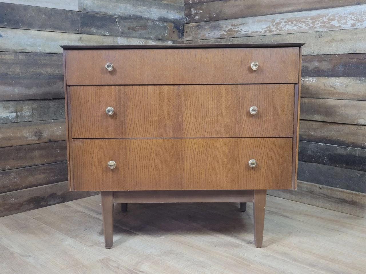 Symbol Teak Chest Of Drawers Mid Century Three Drawer Cabinet