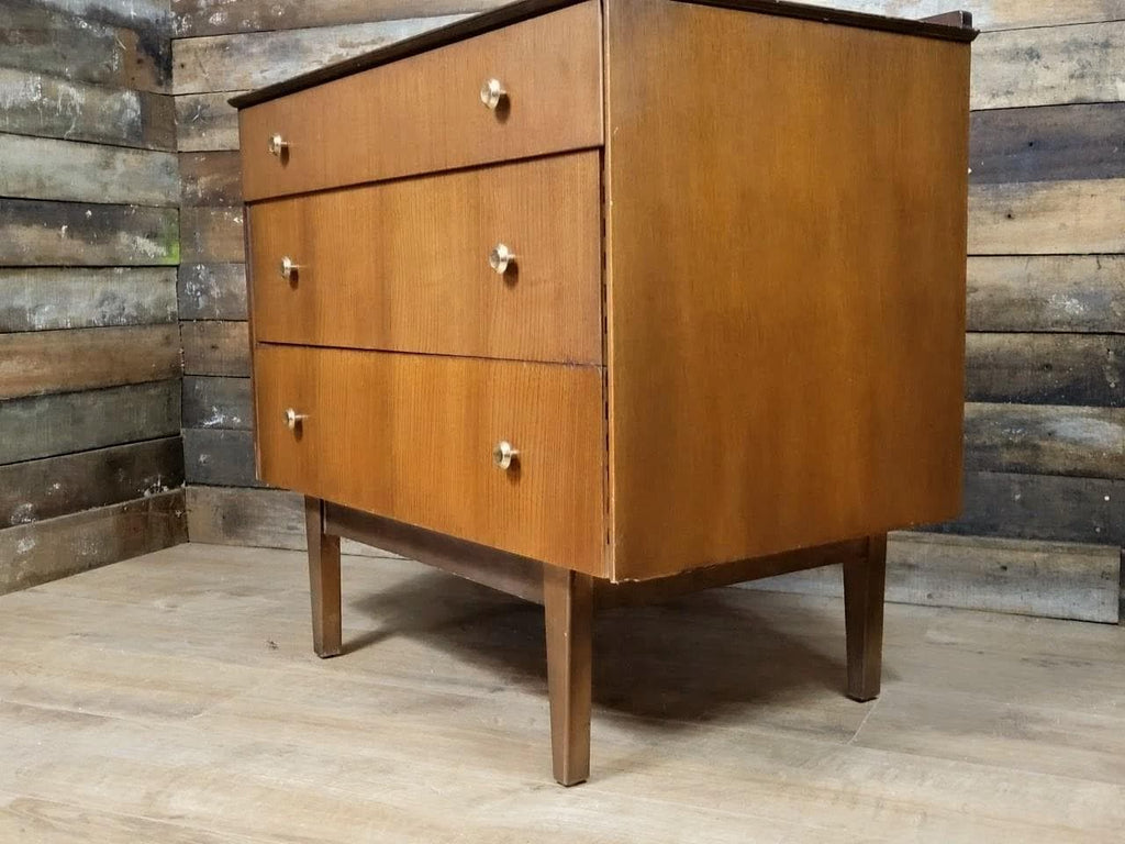 Symbol Teak Chest Of Drawers Mid Century Three Drawer Cabinet