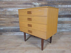 Mid Century Melamine Chest Of Drawers Four Drawer Retro Cabinet