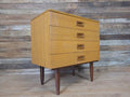 Mid Century Melamine Chest Of Drawers Four Drawer Retro Cabinet