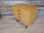 Mid Century Melamine Chest Of Drawers Four Drawer Retro Cabinet
