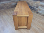 Oak TV Unit Media Cabinet Contemporary Low Sideboard Storage