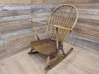 Ercol Windsor Rocking Chair Elm Beech Hoop Back Armchair Blue Label