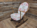 Ercol Windsor Rocking Chair Elm Beech Hoop Back Armchair Blue Label