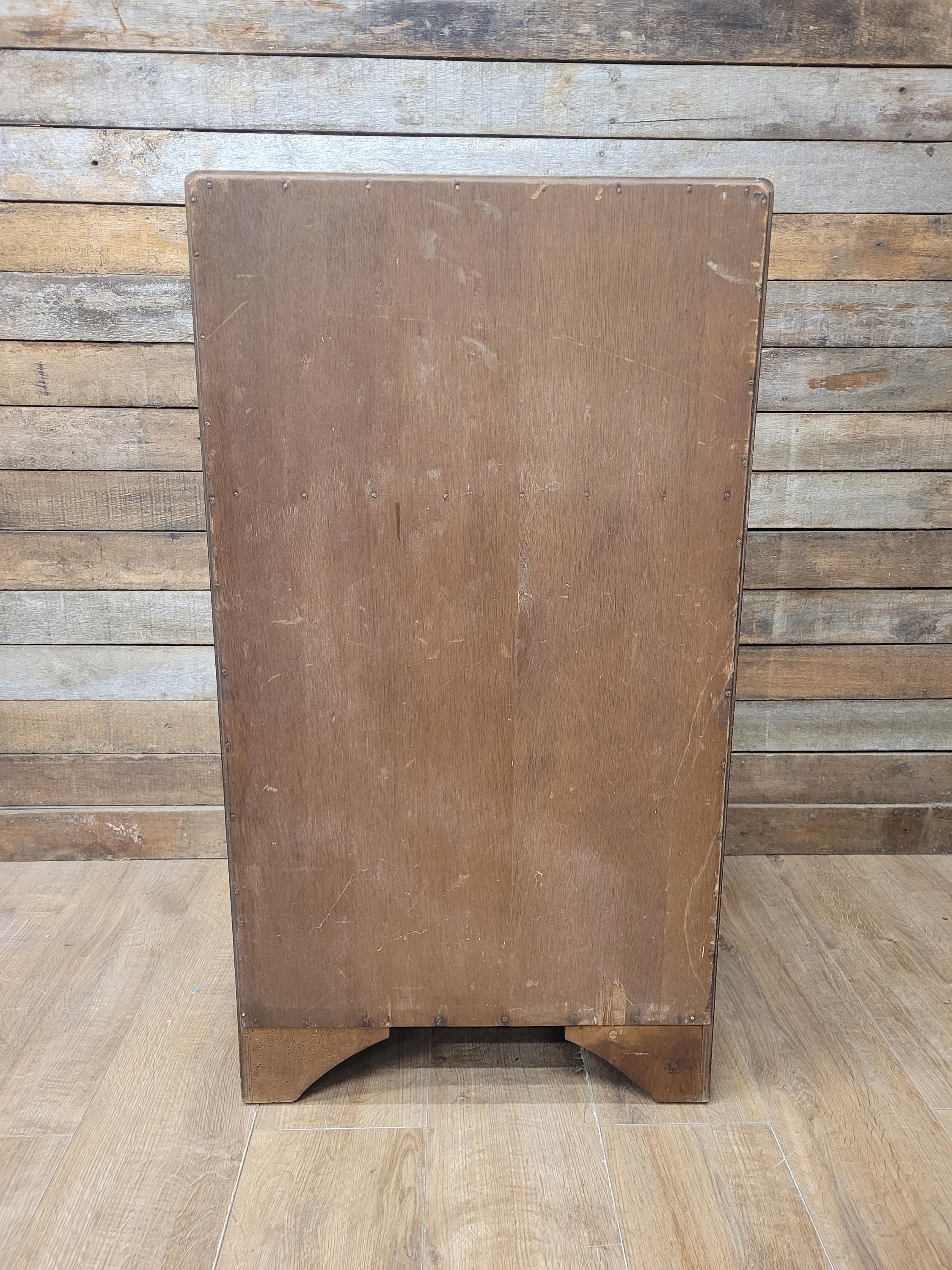 Vintage Slim Bureau Writing Desk Chest Fall Front Drawers Storage