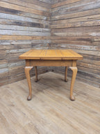 Vintage Oak Drop Leaf Dining Table Extendable Farmhouse Style Golden Oak
