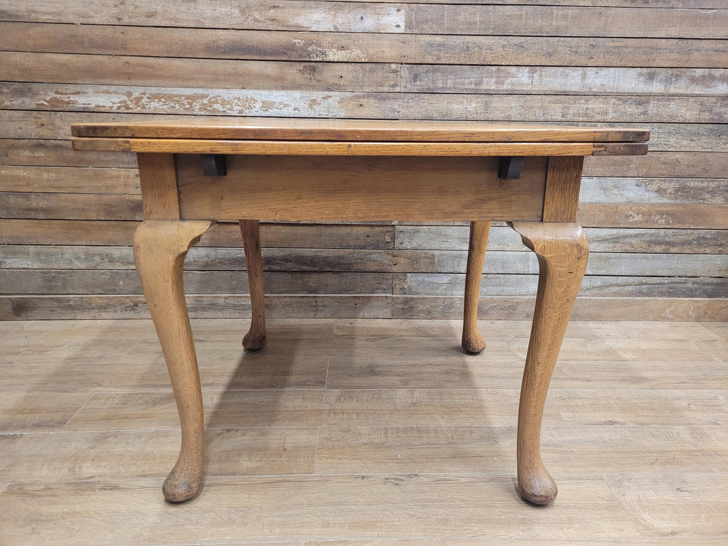 Vintage Oak Drop Leaf Dining Table Extendable Farmhouse Style Golden Oak