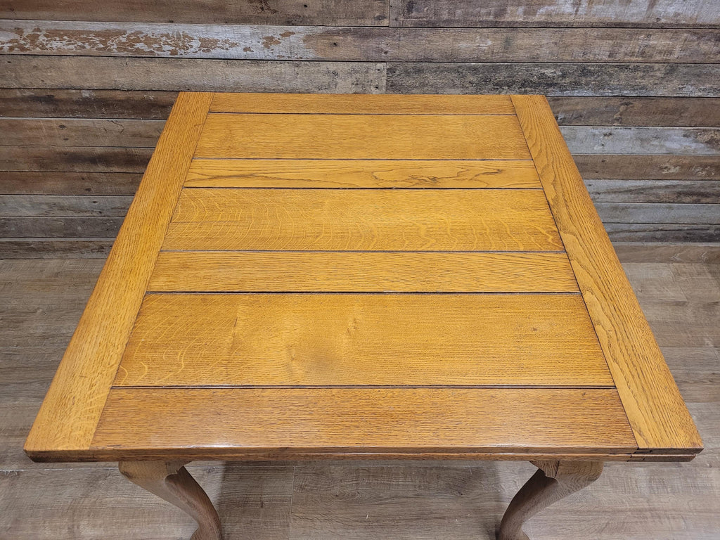 Vintage Oak Drop Leaf Dining Table Extendable Farmhouse Style Golden Oak
