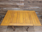 Vintage Oak Drop Leaf Dining Table Extendable Farmhouse Style Golden Oak