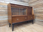 G Plan Teak Sideboard Display Cabinet Mid Century Glass Doors