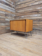 G Plan Teak Sideboard Cabinet Hairpin Legs Mid Century Sliding Door E Gomme MCM