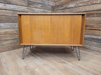 G Plan Teak Sideboard Cabinet Hairpin Legs Mid Century Sliding Door E Gomme MCM