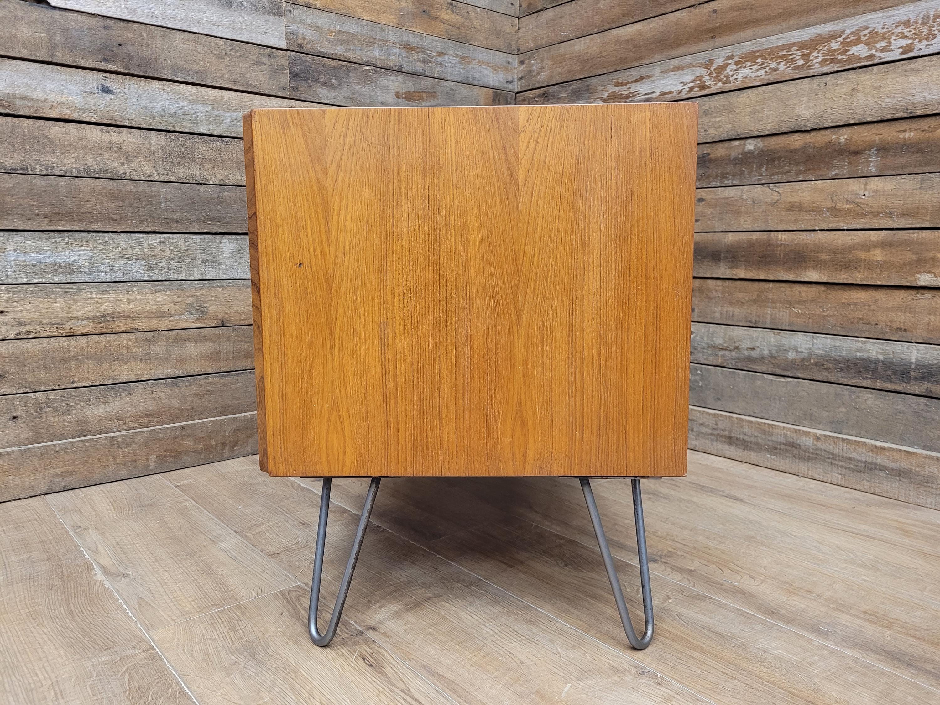 G Plan Teak Sideboard Cabinet Hairpin Legs Mid Century Sliding Door E Gomme MCM