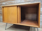 G Plan Teak Sideboard Cabinet Hairpin Legs Mid Century Sliding Door E Gomme MCM